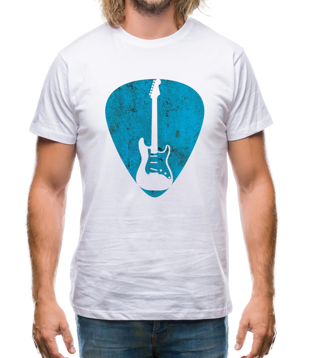 Guitar Pick Full Silhouette - Mens T-Shirt