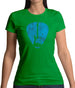 Guitar Pick Full Silhouette Womens T-Shirt