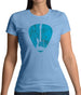 Guitar Pick Full Silhouette Womens T-Shirt