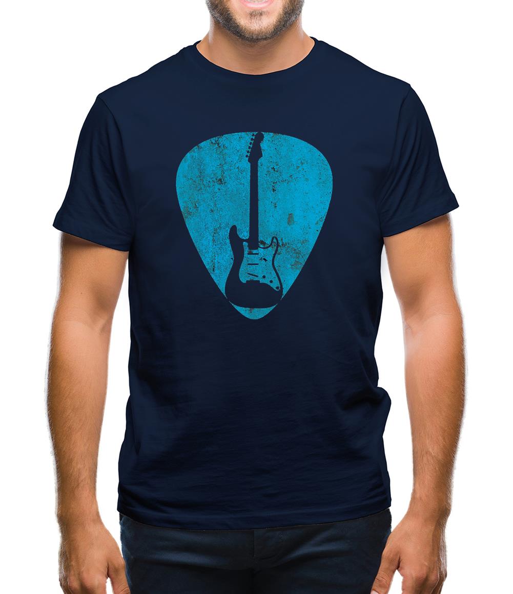Guitar Pick Full Silhouette - Mens T-Shirt