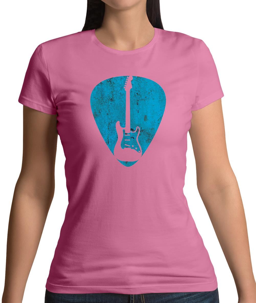 Guitar Pick Full Silhouette Womens T-Shirt