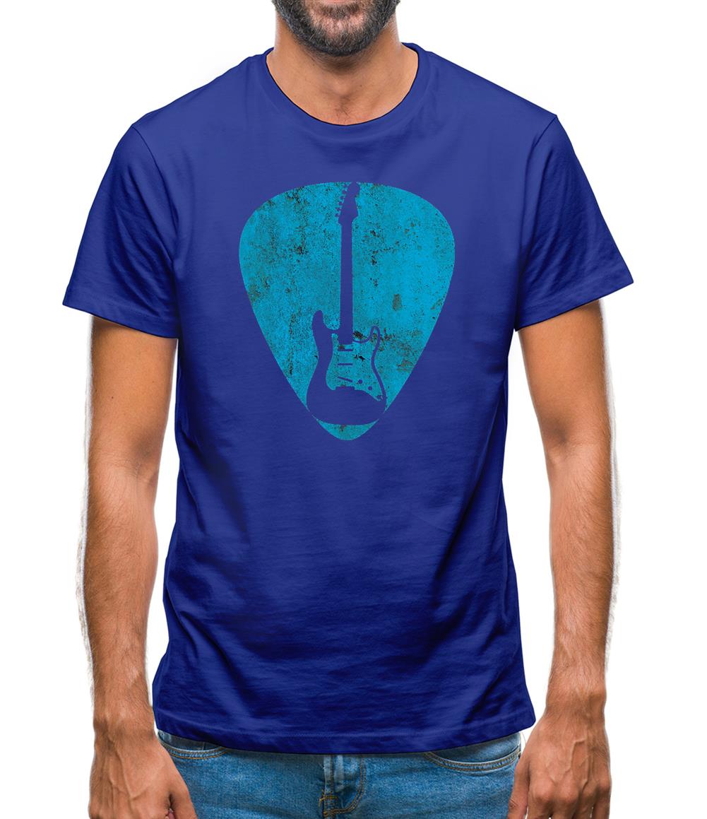 Guitar Pick Full Silhouette - Mens T-Shirt