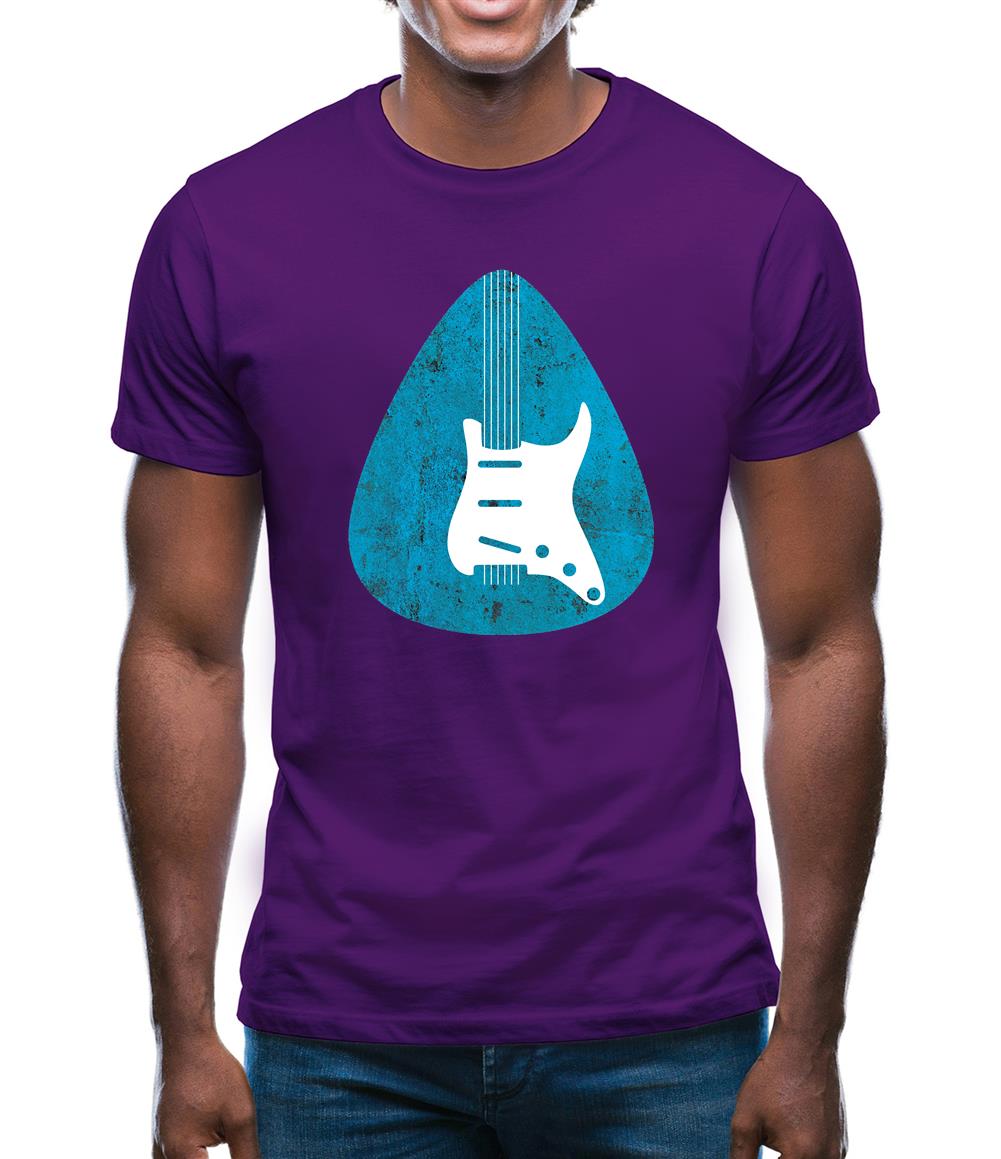 Guitar Pick Scratch Plate Mens T-Shirt