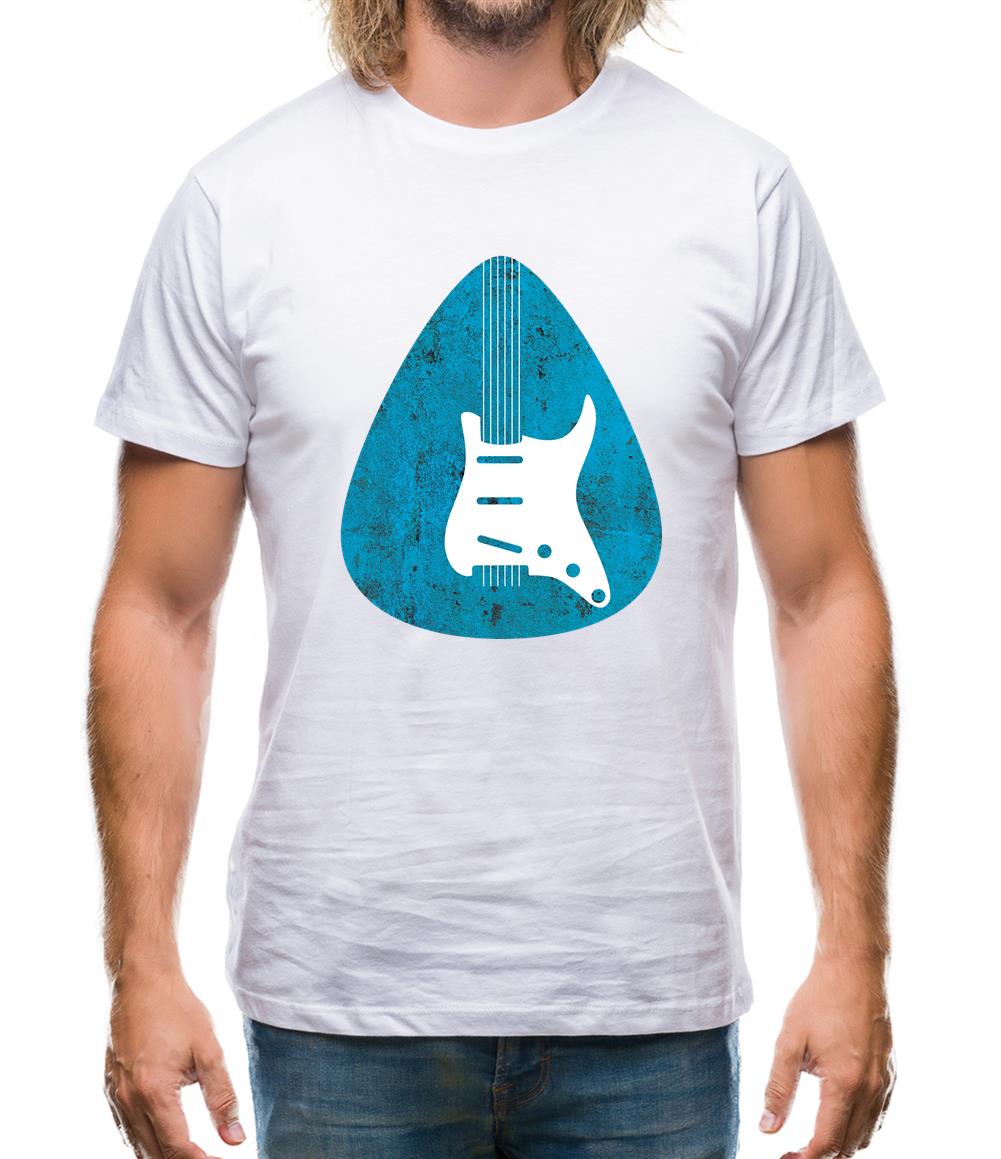 Guitar Pick Scratch Plate Mens T-Shirt