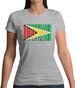 Guyana Barcode Style Flag Womens T-Shirt