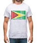 Guyana Barcode Style Flag Mens T-Shirt