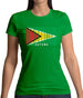 Guyana Barcode Style Flag Womens T-Shirt