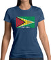 Guyana Barcode Style Flag Womens T-Shirt