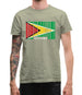 Guyana Barcode Style Flag Mens T-Shirt