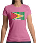 Guyana Barcode Style Flag Womens T-Shirt