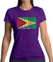 Guyana Barcode Style Flag Womens T-Shirt