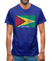 Guyana Barcode Style Flag Mens T-Shirt