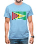 Guyana Barcode Style Flag Mens T-Shirt