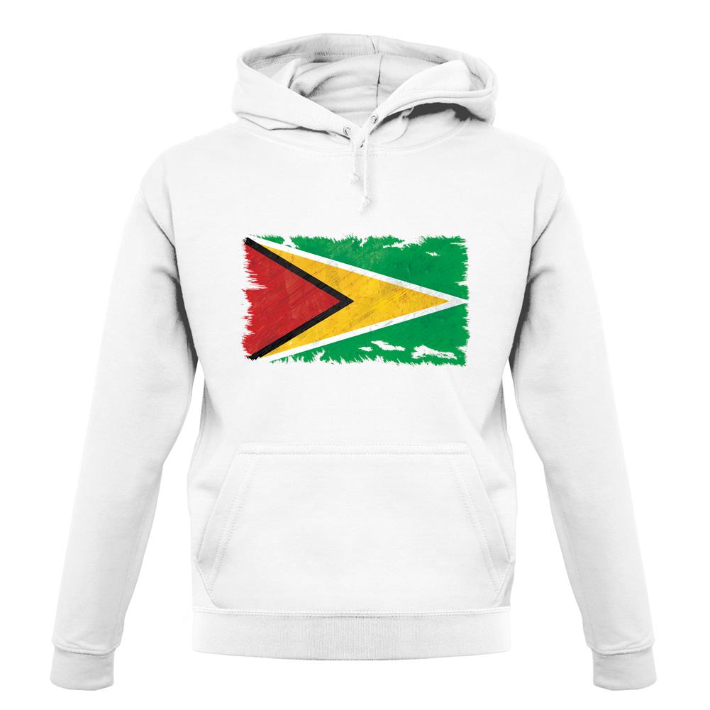 Guyana Grunge Style Flag unisex hoodie