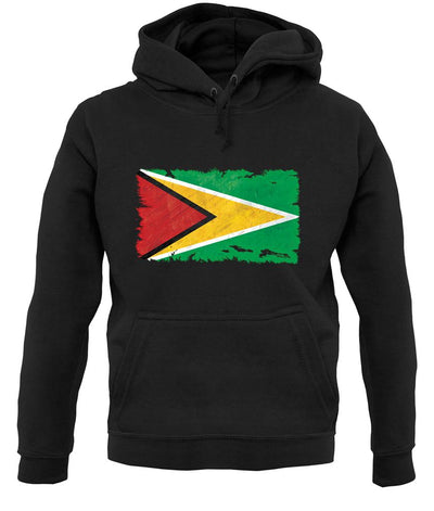 Guyana Grunge Style Flag unisex hoodie