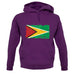 Guyana Grunge Style Flag unisex hoodie