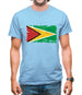 Guyana Grunge Style Flag Mens T-Shirt