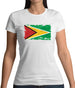 Guyana Grunge Style Flag Womens T-Shirt