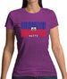 Haiti Barcode Style Flag Womens T-Shirt