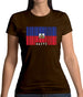 Haiti Barcode Style Flag Womens T-Shirt