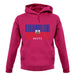 Haiti Barcode Style Flag unisex hoodie
