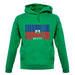 Haiti Barcode Style Flag unisex hoodie