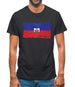 Haiti Grunge Style Flag Mens T-Shirt