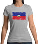 Haiti Grunge Style Flag Womens T-Shirt