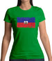 Haiti Grunge Style Flag Womens T-Shirt