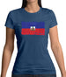 Haiti Grunge Style Flag Womens T-Shirt