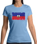 Haiti Grunge Style Flag Womens T-Shirt