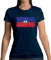 Haiti Grunge Style Flag Womens T-Shirt