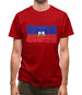 Haiti Grunge Style Flag Mens T-Shirt