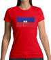 Haiti Grunge Style Flag Womens T-Shirt