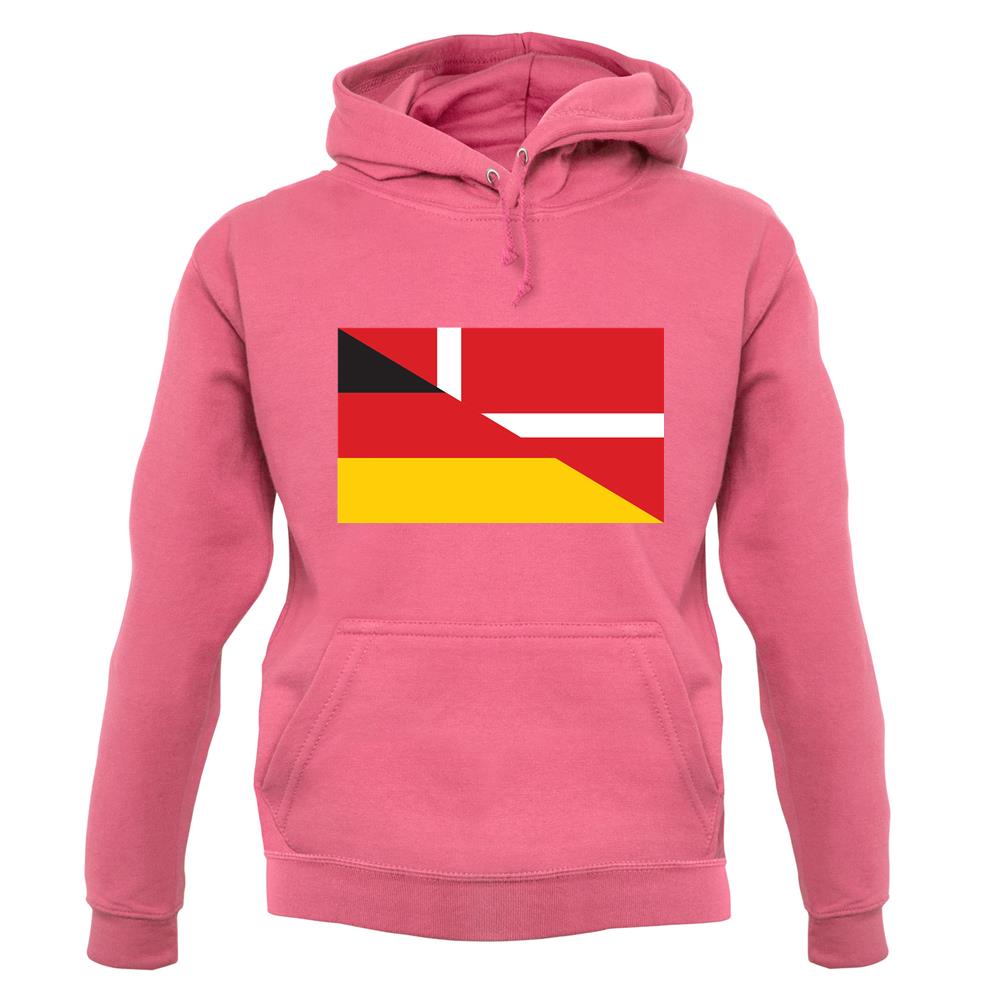Half German Half Danish Flag unisex hoodie