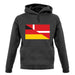 Half German Half Danish Flag unisex hoodie