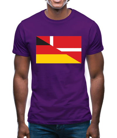 Half German Half Danish Flag Mens T-Shirt
