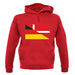 Half German Half Danish Flag unisex hoodie