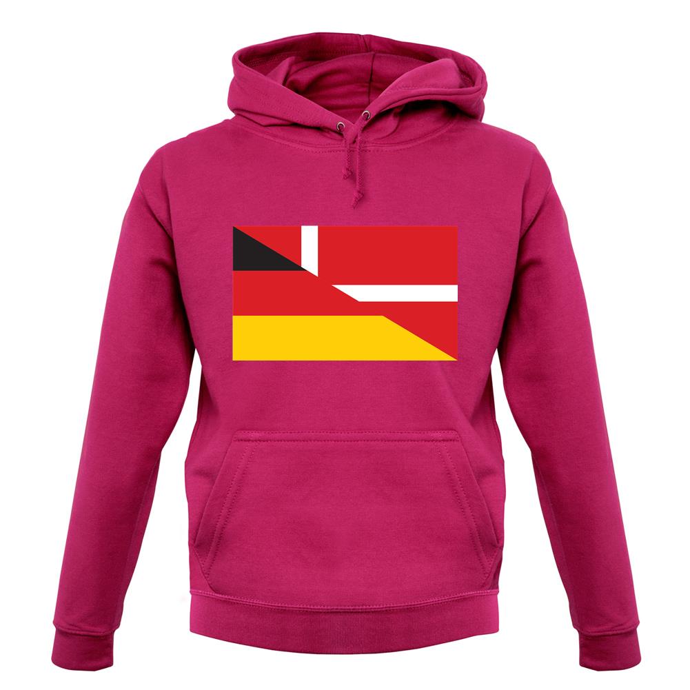 Half German Half Danish Flag unisex hoodie