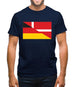 Half German Half Danish Flag Mens T-Shirt