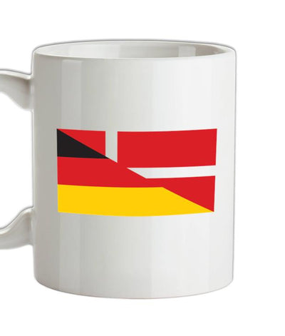 Half German Half Danish Flag Ceramic Mug