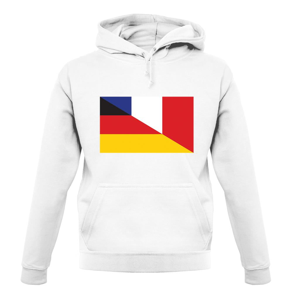 Half German Half French Flag unisex hoodie
