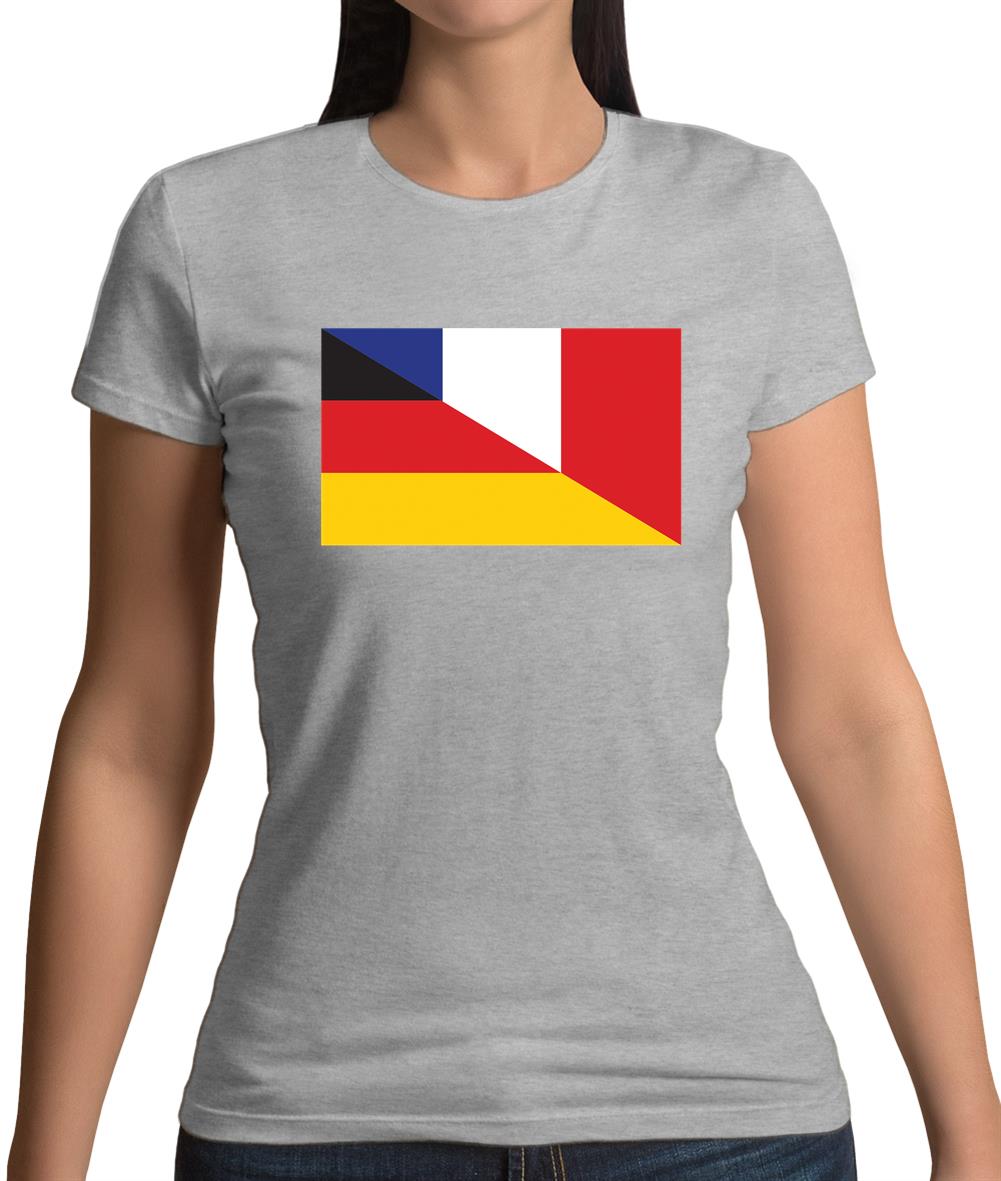 Half German Half French Flag Womens T-Shirt