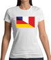 Half German Half French Flag Womens T-Shirt