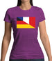 Half German Half French Flag Womens T-Shirt