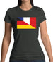 Half German Half French Flag Womens T-Shirt