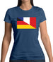 Half German Half French Flag Womens T-Shirt