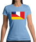 Half German Half French Flag Womens T-Shirt