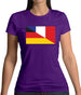 Half German Half French Flag Womens T-Shirt