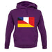 Half German Half French Flag unisex hoodie